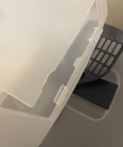 IRIS USA Large Split-Hood Cat Litter Box with Scoop and Grate, Blue Split Hooded - Navy 38 51YHuZeRZeL