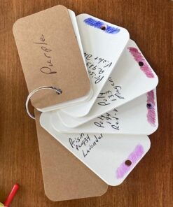 Koogel Index Cards,300 Pieces 2.2 x 3.5 Inches Flash Cards White Study Cards Note Cards Kraft Paper Cards Study Supplies with Binder Ring (50 Sheets per Set) 300 -white 23 51YISBxni L