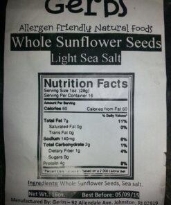 Lightly Sea Salted Sunflower Seed in Shell by Gerbs - 2 LBS - Top 11 Food Allergen Free & Non GMO - Premium Dry Roasted Seeds – COG USA Light Sea Salt 2 Pound (Pack of 1) 31 51YKjxjtDpL 2