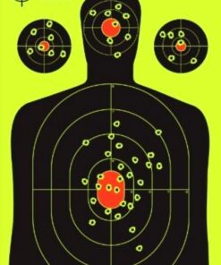 Splatterburst Targets - 12 x18 inch - Silhouette Splatter Target - Easily See Your Shots Burst Bright Fluorescent Yellow Upon Impact - Made in USA 10 pack 35 51YQLwNXMYL