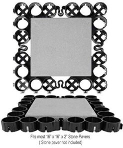 TRUEGRID | Deco Permeable Pavers | Designed as Driveway Pavers, Garden Pavers, Stepping Stone Support, for Walkways, Patios, Poolside, DIY | Outdoor Pavers | 1.8" Depth | Pack of 10 (40 Square Feet) 21 51YQS4WloL