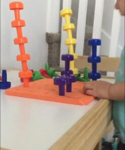 Skoolzy Primary Lacing Beads with String & Pipe Cleaners 46 pc Lacing Beads (41 pc) 53 51YZpa0h8L