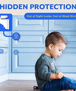 Eco Baby Magnetic Cabinet Locks for Babies - Magnetic Baby Proofing Cabinet Locks, Child Locks for Cabinets Drawers Doors for Back to School - Easy Installation No Tools Required (12 Pack and 2 Keys) Standard 12.0 29 51Yc2rFY3MS