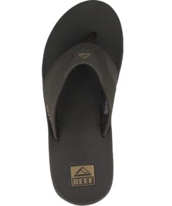 Alternative view of Reef Men's Fanning Flip-Flop 10 Brown/Gum
