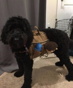 OneTigris Dog Pack Hound Travel Camping Hiking Backpack Saddle Bag Rucksack for Medium & Large Dog (Brown, Large) 11.4"L x 8.7"W x 2.4"H Brown 52 51YhYW1dGL