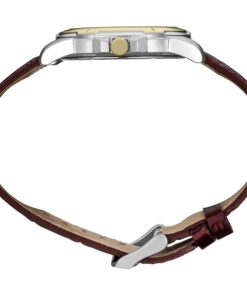 Seiko Men's SNE102 Stainless Steel Solar Watch with Brown Leather Strap Black 9 51YiXwWgs3L