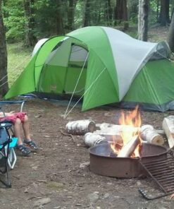 Coleman Montana Camping Tent, 6/8 Person Family Tent with Included Rainfly, Carry Bag, and Spacious Interior, Fits Multiple Queen Airbeds and Sets Up in 15 Minutes Green 8-Person 38 51Yn81hLXaL