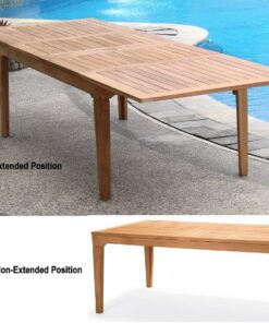 WholesaleTeakFurniture Grade-A Teak Wood Extra Large Double Extension 122" Caranasas Rectangle Dining Table #WFDT118CR 4 51Z0s4LNoJL