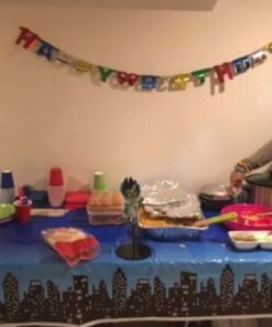 Fun Express Superhero Plastic Tablecloth - Birthday Party Table Decor Supplies - 1 Piece 17 51Z2K3ZcJ0L