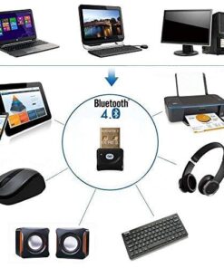 Alternative view of USB Bluetooth Adapter, 4.0 Dongle Ideapro Micro Bluetooth Transmitter, Transfer for Laptop Windows 10 Raspberry Pi, Linux, Stereo Headset, Wireless Keyboard Headphone