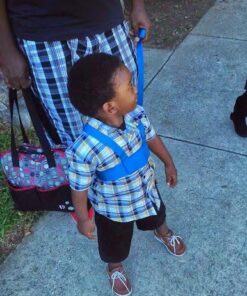 Toddler Leash & Harness for Child Safety - Keep Kids & Babies Close - Padded Shoulder Straps for Children's Comfort - Fits Toddlers w/ Chest Size 14-25.5 Inches - Kid Keeper by Mommy's Helper (Blue) 31 51ZFS7OsVL