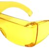 Calabria 3000 Large Square FitOver Safety Glasses with 100% UV Protection Yellow