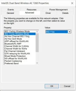 Intel 7260.HMW Dual Band Wireless-AC 7260 Network Adapter PCI Express Half Mini Card 802.11 b/a/g/n/ac 23 51ZHishsPvL