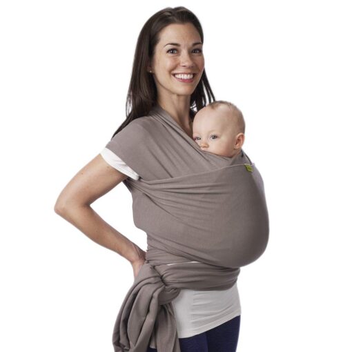 Boba Wrap Baby Carrier - Original Stretchy Infant Sling, Perfect for Newborn Babies and Children up to 35 lbs (Gray) Grey