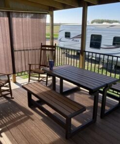 Lifetime 60054 Convertible Bench / Table, Faux Wood Construction, Brown 46 51ZILFoOxOL