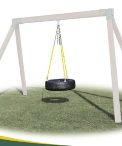 Eastern Jungle Gym Heavy-Duty 3-Chain Rubber Tire Swing Seat with Adjustable Coated Swing Chains - Swing Set Accessories 12 51ZImrs3EYL