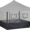 E-Z UP Food Booth Sidewall Kit, Set of 4, Fits 10' x 10' Straight Leg Canopy (Canopy/Shelter NOT Included), Includes 2 Roll-Up Serving Windows, Commercial Grade Mesh, Black 19 51ZaTMTaaAL
