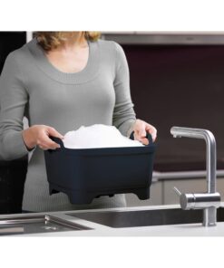 Joseph Joseph Wash & Drain Kitchen Dish Tub Wash Basin with Handles and Draining Plug, 9 liters, Grey Gray 27 51ZtfuSVvaL 2
