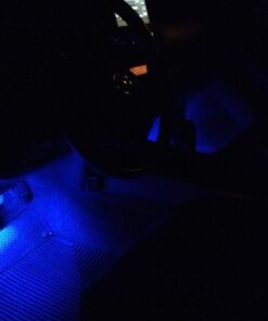LEDGlow 4pc Blue LED Interior Footwell Underdash Neon Lighting Kit for Cars & Trucks - 7 Unique Patterns - Music Mode - 8 Brightness Levels - Auto Illumination - Includes Cigarette Power Adapter 44 51ZunhVkJDL 1