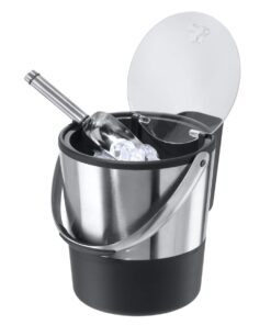 Alternative view of Oggi Insulated Ice Bucket, 4 Quart / 3.8 L, Stainless Steel, Black 4-Quart Stainless Steel Bucket with Ice Scoop