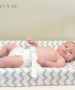 Changing Pad Cover 2 Pack - Baby Changing Pad Cover with 100% Jersey Cotton - Changing Pad Covers for Girls and Boys, Newborn Essentials (Grey Chevron and Polka Dots) Grey 15 51Zvc7plWzS