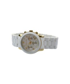 Michael Kors MK5145 Women's Two Tone Stainless Steel Quartz Chronograph White Dial Watch 16 51ZyslFVpL