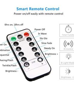 buways Fairy Lights,2-Pack Battery Operated Waterproof Multicolor 50 LED Fairy String Lights,16.4ft Silver Wire Light with Remote Control for Christmas Parties,Garden and Home Decoration 50LED-2PACK 29 51a h2b3SoL