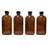 8 oz Amber Glass Boston Round Bottles (4 Pack); w/Poly Cone Caps Perfect for Essential Oil Blends 11 51a nPc7crL