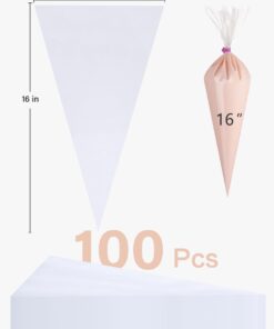 Kootek Piping Bags Disposable 16 Inch 100pcs with EBook, Anti Burst Thicken Pastry Bags, Icing Piping Bags for Cookie Cake Frosting Decorating Baking Supplies 18 51a2 BZ7d5L