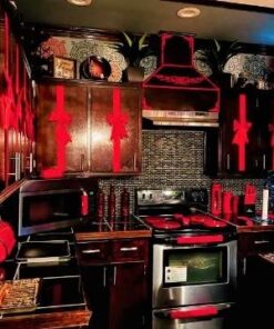 Reston Lloyd Electric Stove Burner Covers, Set of 4, Red 24 51a307AMgiL