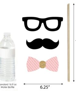 Big Dot of Happiness Chic Happy Birthday - Pink, Black and Gold - Birthday Photo Booth Props Kit - 20 Count 16 51a5WoPk7JL
