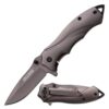 TF-846-MC Tac Force TF-846 Spring Assist Folding Knife, Grey Straight Edge Blade, Grey Handle, 3.5" Closed , Black 3 51aDj0l4YvL