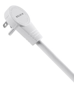 Belkin Power Strip Surge Protector - 6 AC Multiple Outlets - Flat Rotating Plug, 8 ft Long Heavy Duty Extension Cord for Home, Office, Travel, Computer Desktop & Charging Brick - White (720 Joules) 8' 23 51aMz6TGAvL