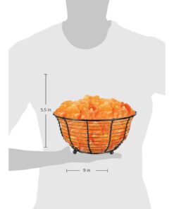 Himalayan Glow 1345 Oval Style Basket Night Salt Lamps, 7-9 Pounds Oval Style Metal Basket 36 51aO4QIgpTL