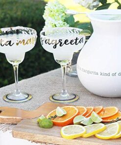 Mud Pie Margarita Pitcher Set, White 12 51aQQimDcAL