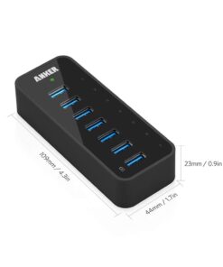 Anker 7-Port USB 3.0 Data Hub with 36W Power Adapter and BC 1.2 Charging Port for iPhone 7/6s Plus, iPad Air 2, Galaxy S Series, Note Series, Mac, PC, USB Flash Drives and More 31 51aTPJr2E0L