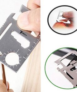Survival Credit Card Multitool by Tuncily (Silver) - 11 in 1 Wallet Multipurpose Tool, Bottle Opener, Everyday Utility Tactical Multi Tool, Christmas Gifts Stocking Stuffers for Men 13 51aW3FNLJL