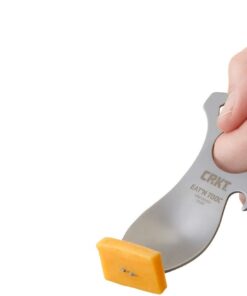 CRKT Eat'N Tool Outdoor Spork Multitool: Durable and Lightweight, for Camping, Hiking, Backpacking and Outdoors Activities, Silver, Carabiner 9100C 18 51aWnet4ALL