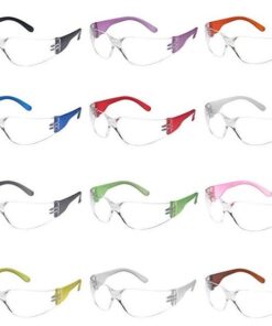 TRUST OPTICS 12 Pack Safety Glasses ANSI Z87+ Certified Protective Eyewear Goggles for Men and Women with UV Eye Protection Assorted Colors 12 51aemukj6 L