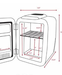 Cooluli Mini Fridge for Bedroom - Car, Office Desk & Dorm Room - Portable 4L/6 Can Electric Plug In Cooler & Warmer for Food, Drinks, Skincare Beauty & Makeup - 12v AC/DC & Exclusive USB Option, White 35 51ajbPgE7uL 1