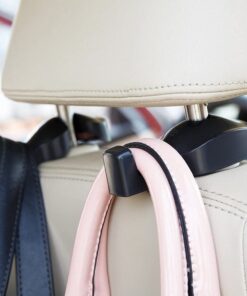 IPELY Universal Car Vehicle Back Seat Headrest Hanger Holder Hook for Bag Purse Cloth Grocery (Black -Set of 2) Black 25 51axOjMyt6S