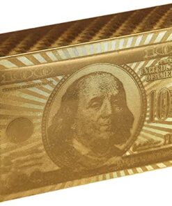 KUJOBUY Deck of Poker Playing Cards in 999.9 Gold Foil Plating with Certificate and Mahogany Box, Bridge Size Cards, Playing Cards, Gold, 54 Cards (Cards Only) Card Only 5 51b6tlFhD2L