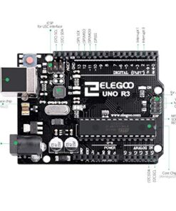 Alternative view of ELEGOO UNO R3 Board ATmega328P with USB Cable(Arduino-Compatible) for Arduino