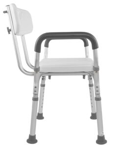 Vaunn Medical Shower Chair Bath Seat With Padded Arms, Removable Back and Adjustable Legs, Bathtub Safety and Support 33 51bAXPD EEL
