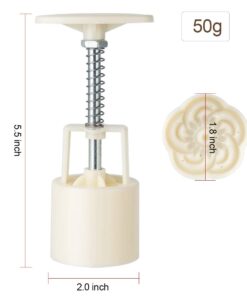 Cookie Stamp Moon Cake Mold Stamps, Cookie Press Mid Autumn Festival DIY Decoration Press Cake Cutter Mold (50g 6pcs Stamps) 50g 6pcs Stamps 16 51bBNzER2L