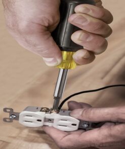 Klein Tools 32500 11-in-1 Screwdriver / Nut Driver Set, 8 Bits (Phillips, Slotted, Torx, Square), 3 Nut Driver Sizes, Cushion Grip Handle Plastic 33 51bHxlTB4L