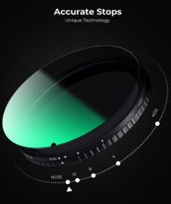 K&F Concept 58mm Variable ND Filter ND2-ND32 Camera Lens Filter (1-5 Stops) No X Cross HD Neutral Density Filter with 28 Multi-Layer Coatings Waterproof (Nano-X Series) 23 51bTr8jfnHL 3
