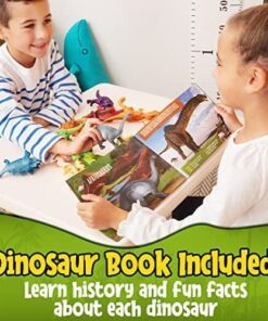 PREXTEX Dinosaur Figures for Kids 3-5+ (12 Plastic Dinosaurs Figurines with Educational Dinosaur Book) Dinosaur Toys Set for Toddlers Learning & Development (Boys & Girls) Dino Book with Dino Figures 46 51bUsKBXsyL