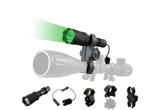 ORION H30-G Green Predator Premium 273 Yards Rechargeable Hog Hunting Light with Scope Mount, Rail Mount, Barrel Mount, Remote Pressure Switch & Charger Kit