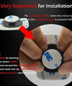 Slim Square Blind Spot Mirror, Ampper HD Glass Frameless Convex Rear View Mirror, Pack of 2 28 51bWKQyErFL